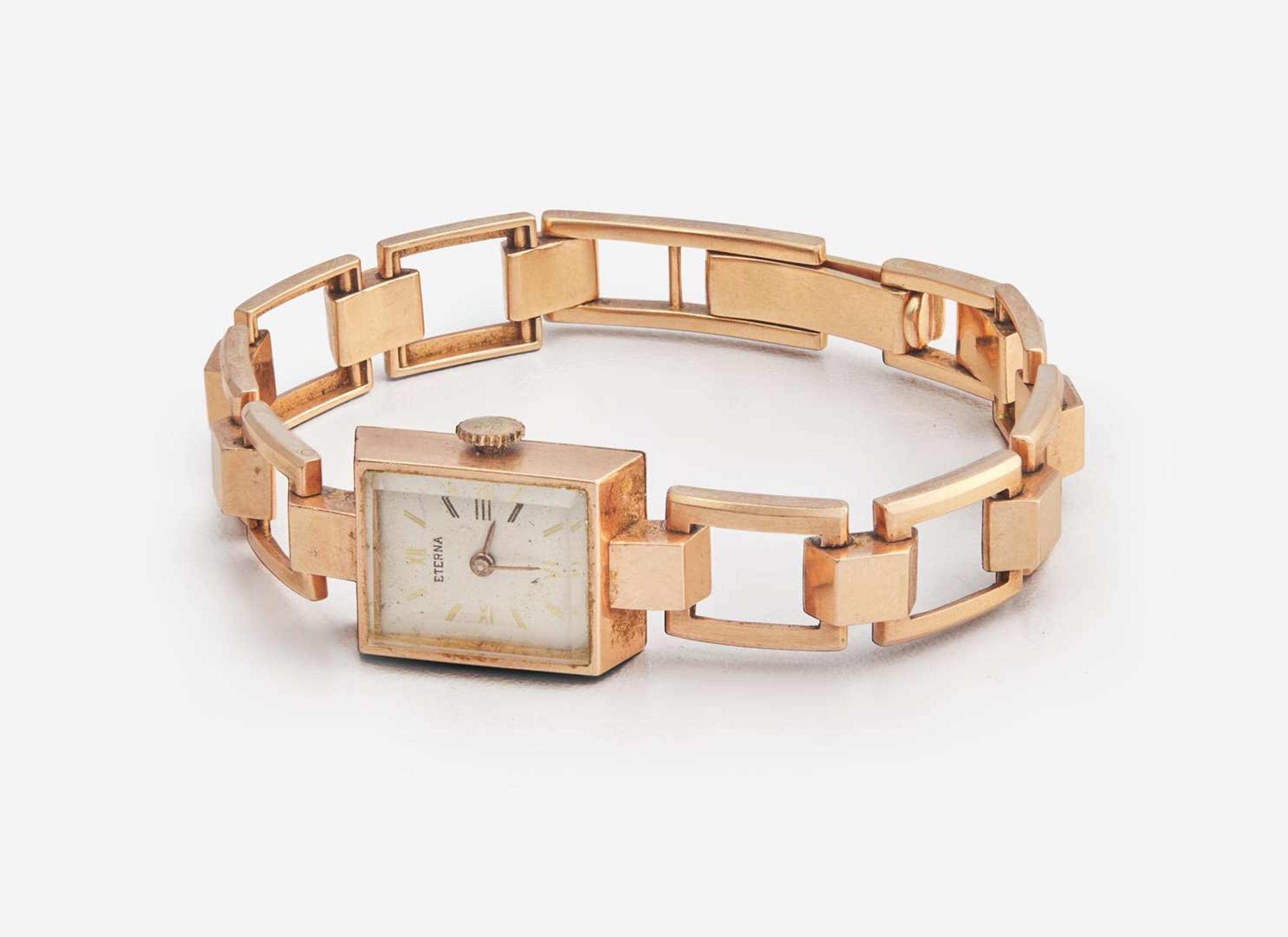 A 14K Rose Gold Ladies Eterna Watch