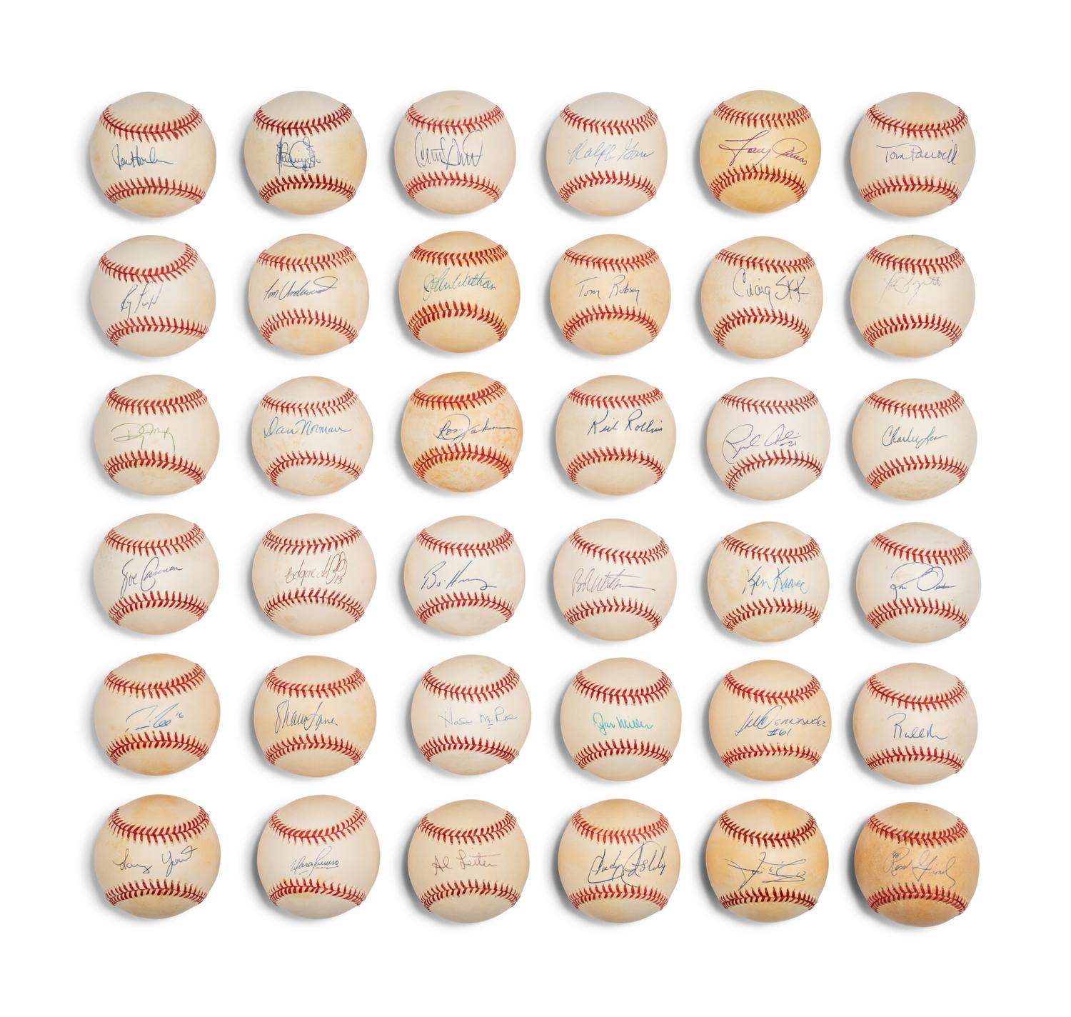 Bases Loaded Signed Autograph Baseball Group No. 41