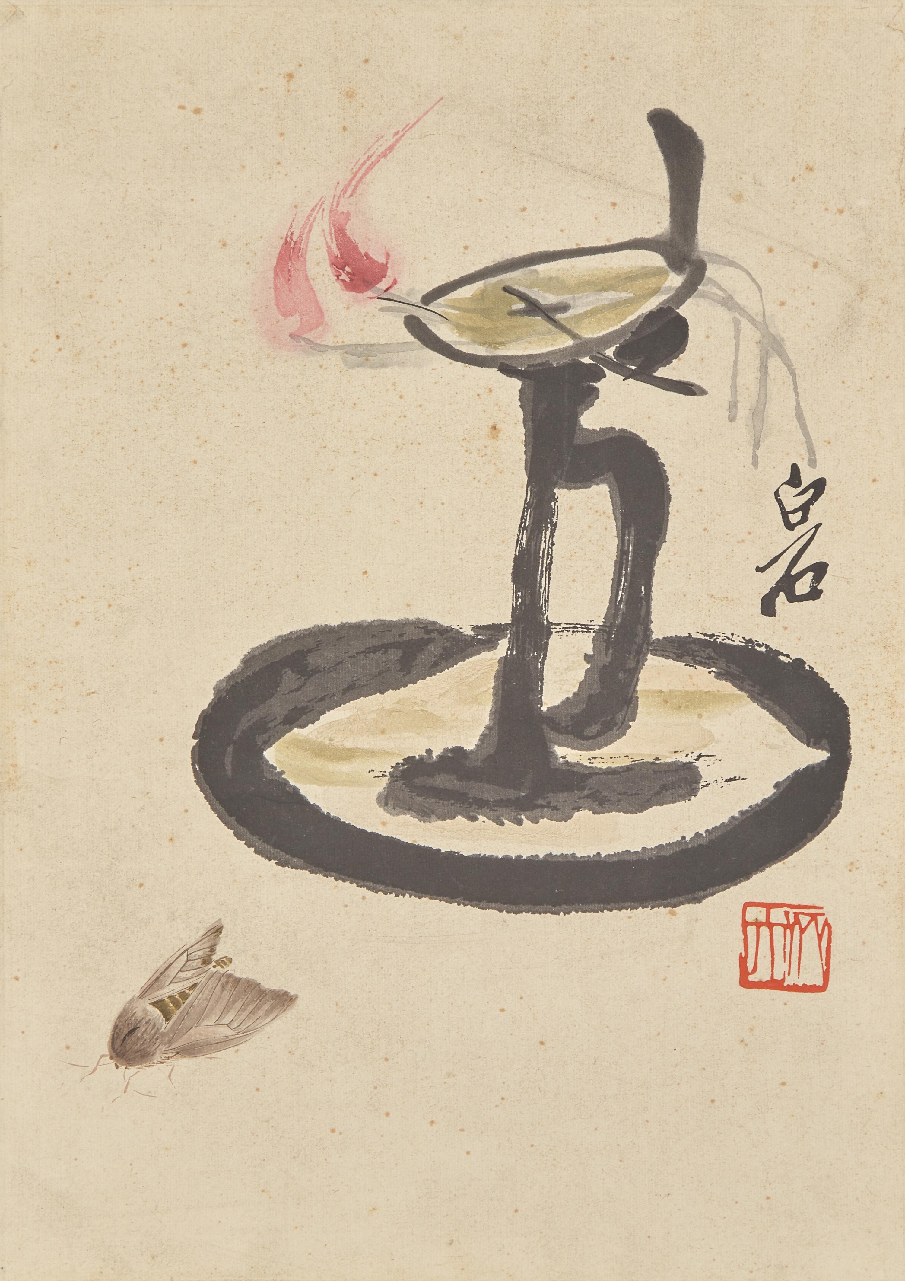 Two Qi Biashi Prints (Chinese, 1864-1957) 齊白石（1864-1957）木版水印兩幅