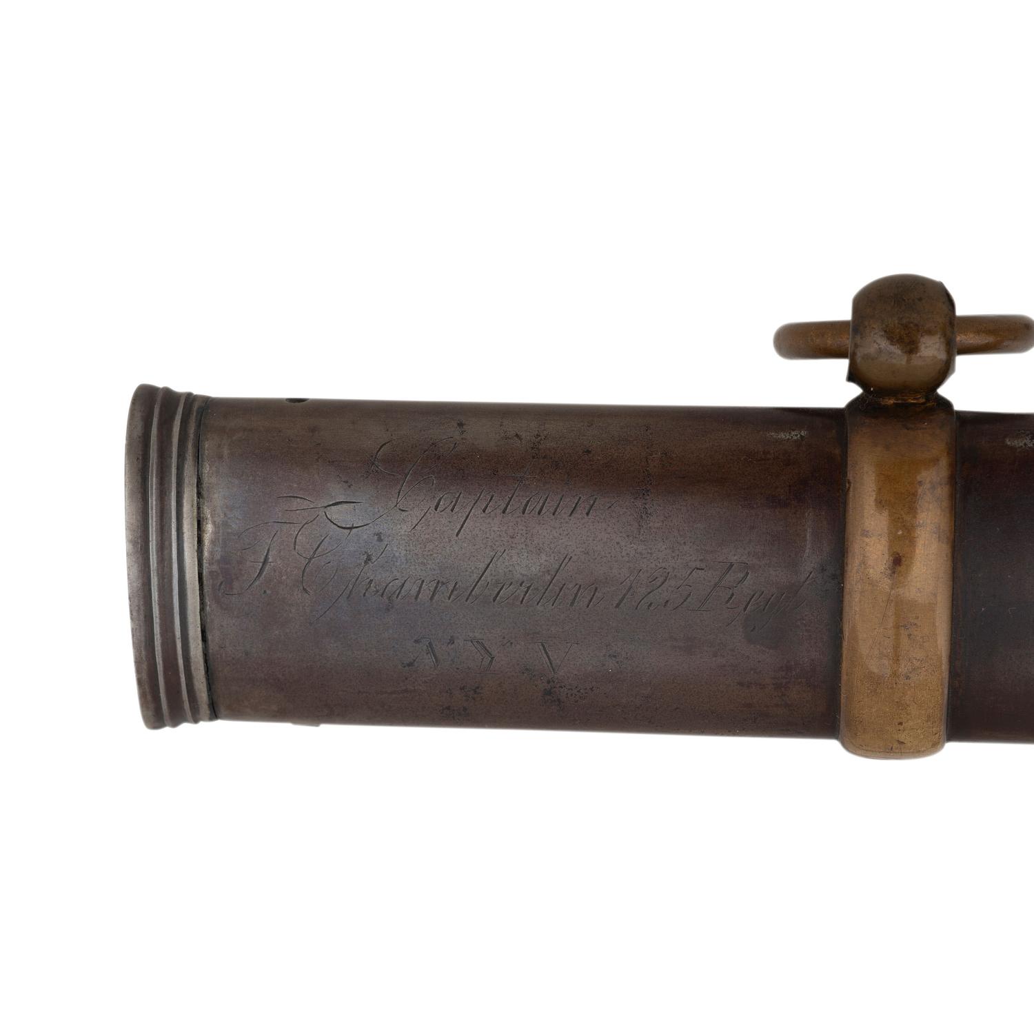 PDL British 1821 Pattern Sword Inscribed to Capt. Frank Chamberlain - 125th New York Volunteers - WIA at Gettysburg