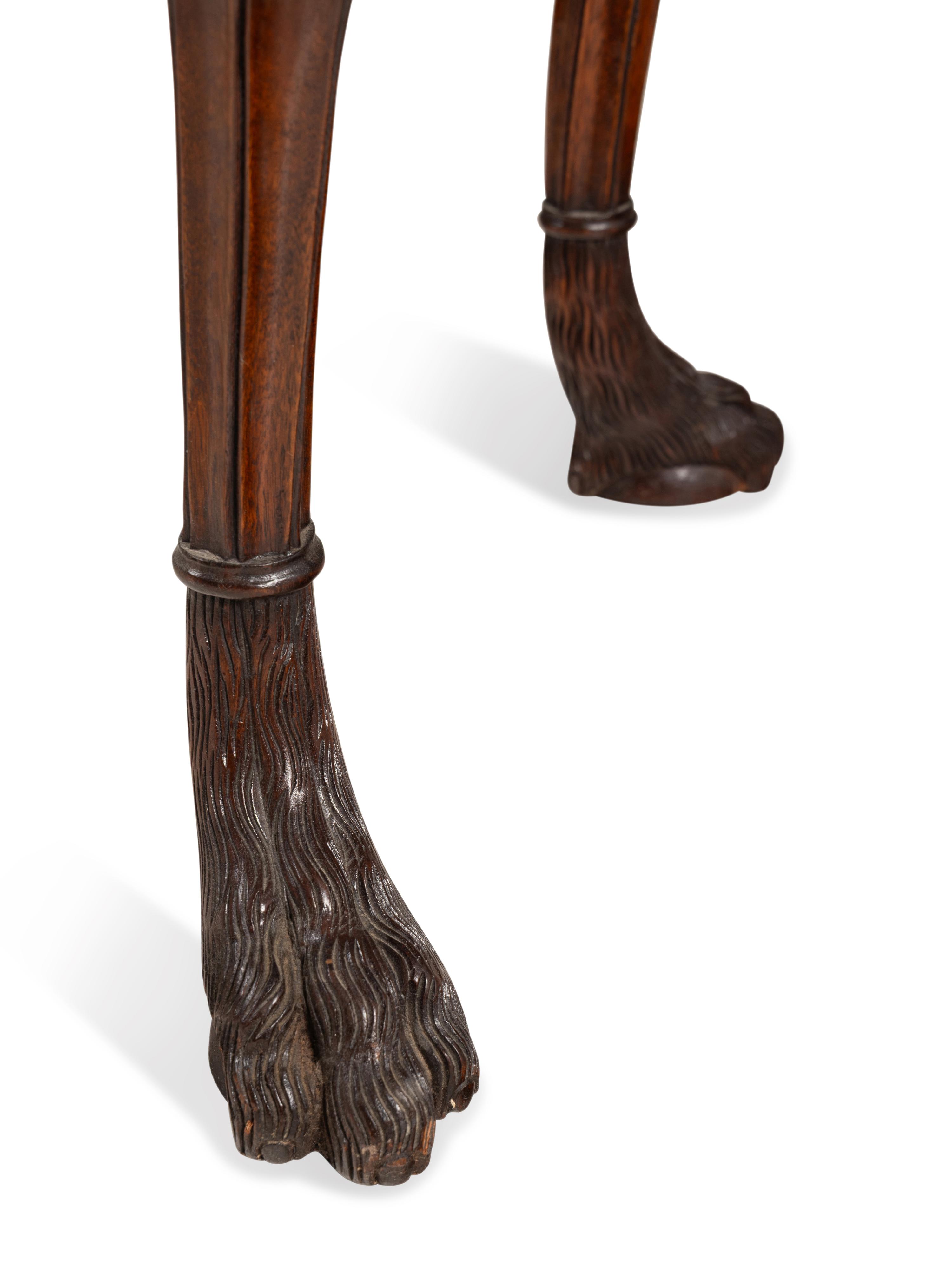 A George II Style Mahogany and Marble Top Console Table