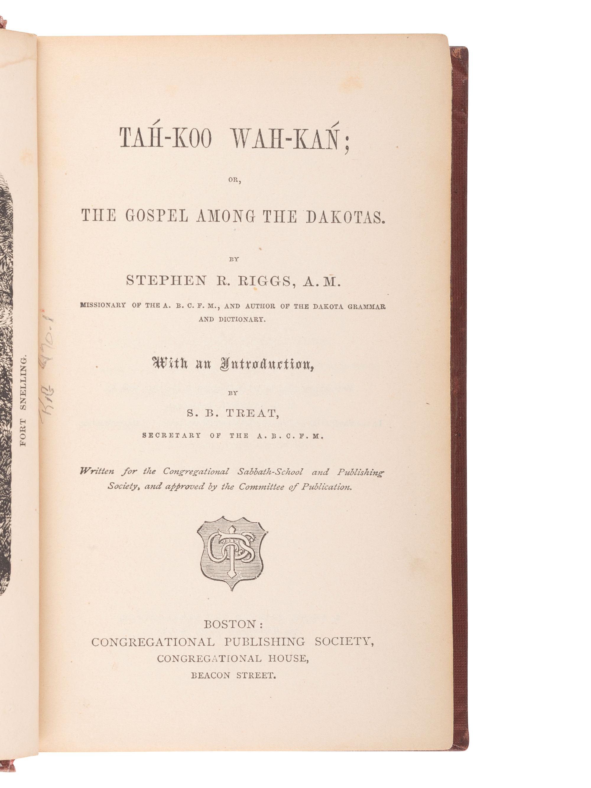 [NATIVE AMERICANA]. Books related to the Dakotas, including: