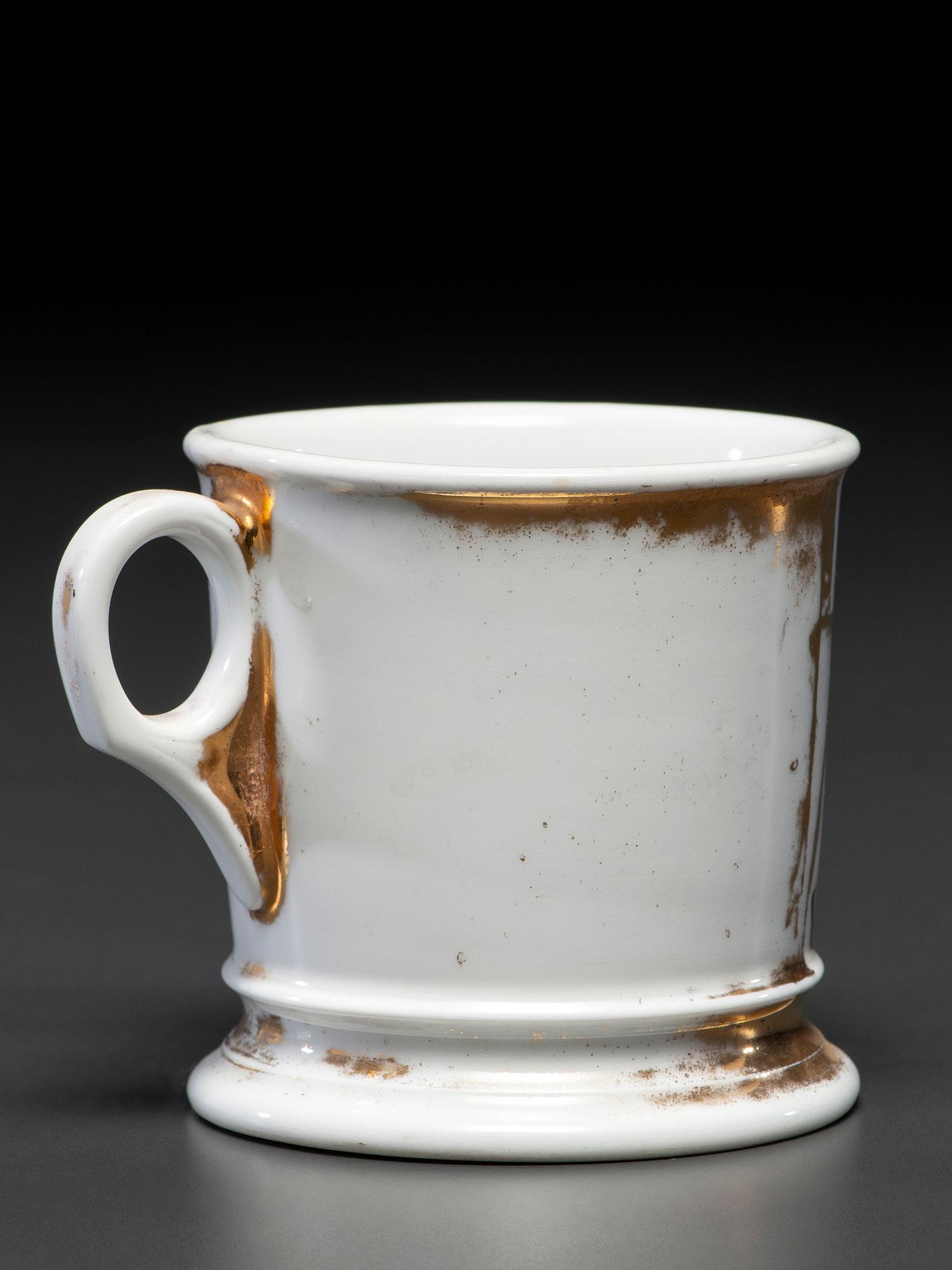 A Sprinter or Runner's Porcelain Shaving Mug