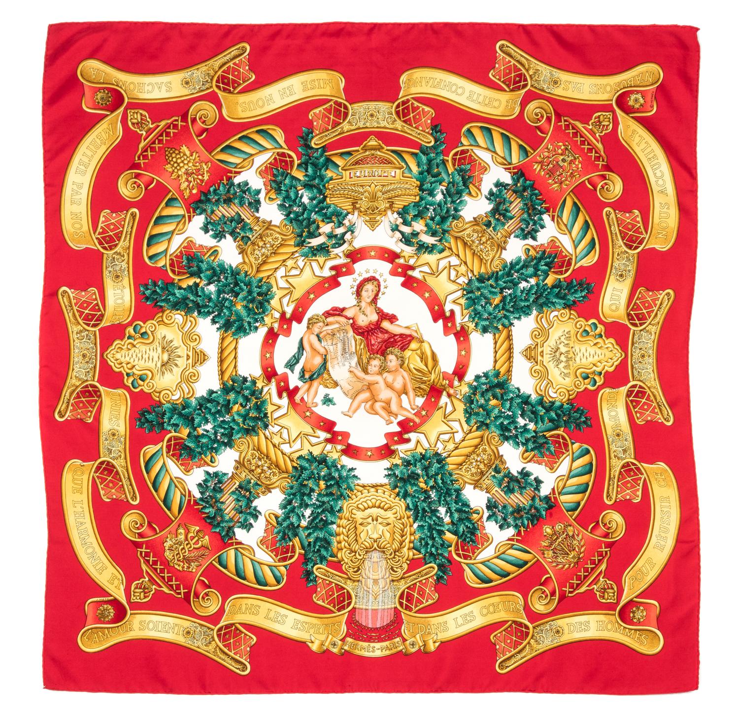 An Hermes 90cm Silk Scarf, 36"x36".