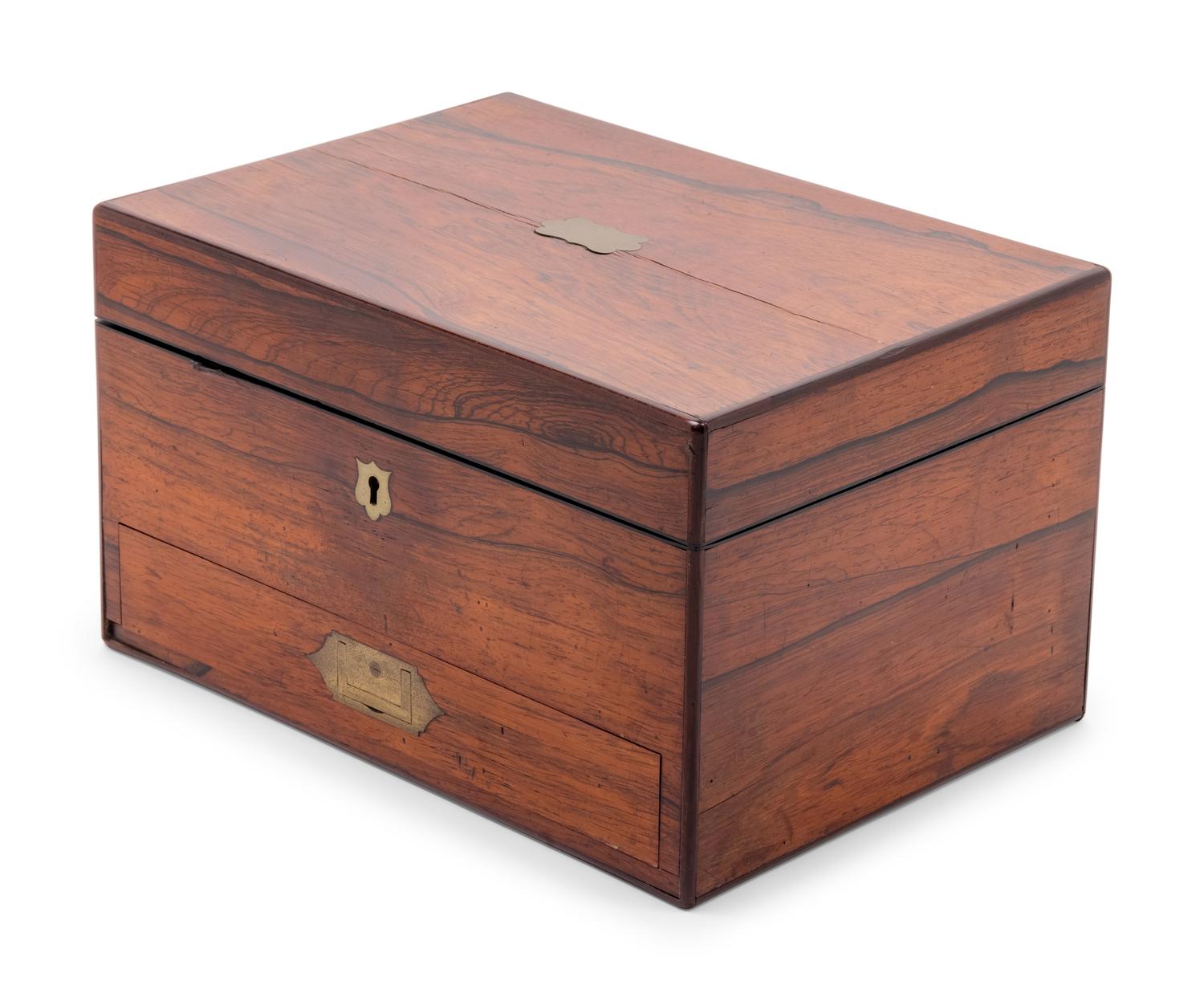 A Victorian Rosewood Dressing Box