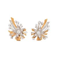 RETRO, DIAMOND STAR EARCLIPS