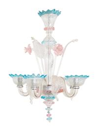 A Venetian Blown Glass Chandelier — MID 20TH CENTURY