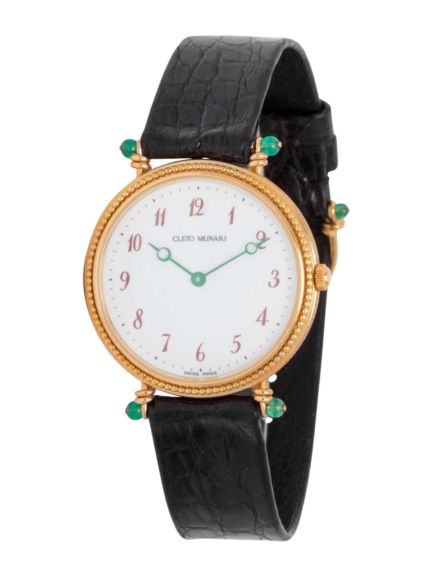 MICHAEL GRAVES FOR CLETO MUNARI, 18K YELLOW GOLD WATCH