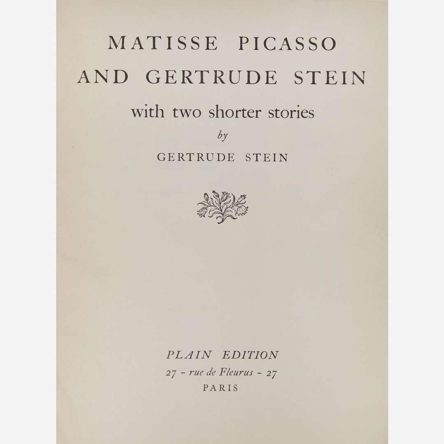 [Literature] Stein, Gertrude Group of 7 First Editions