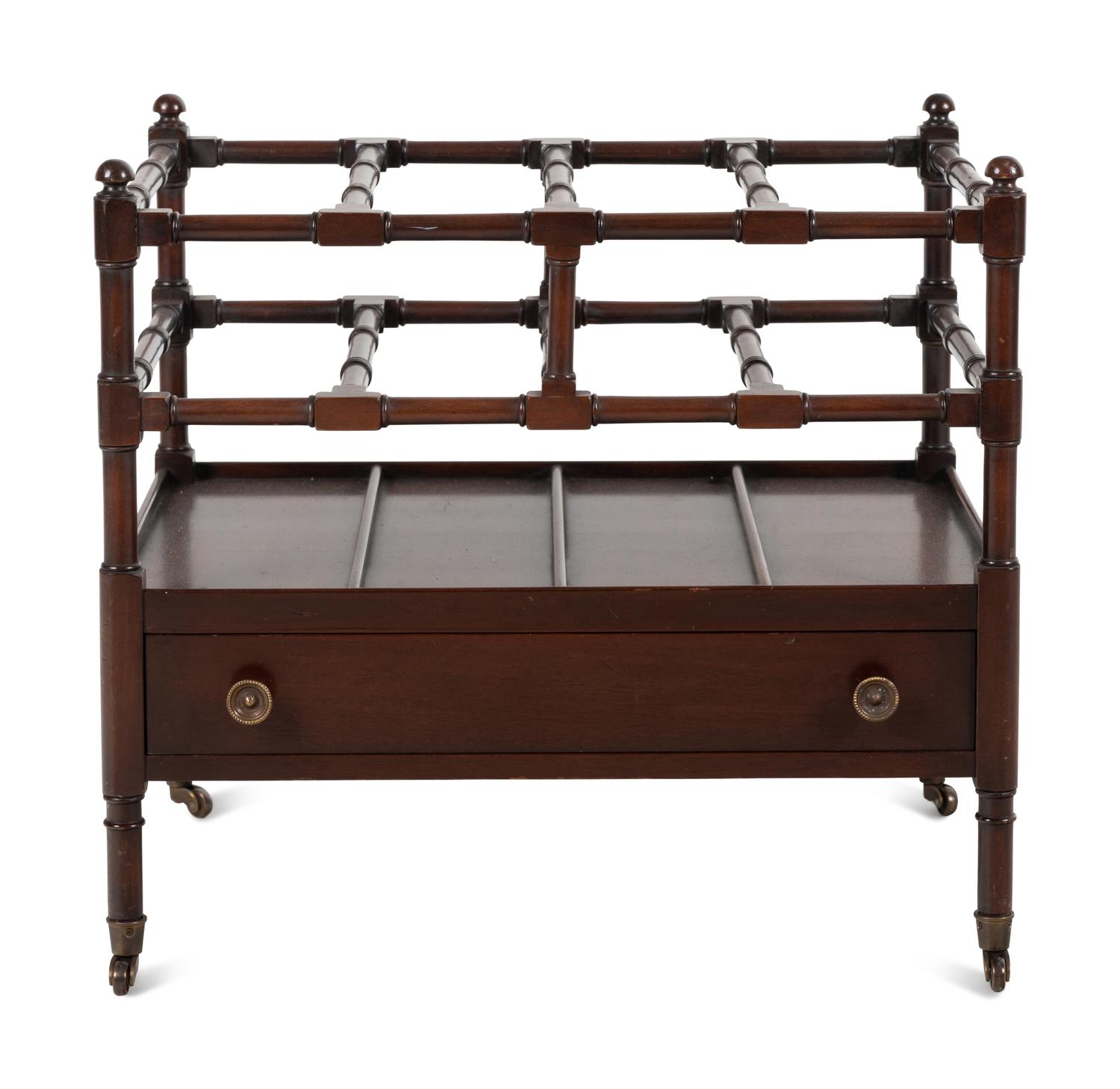 A Regency Style Mahogany Canterbury
