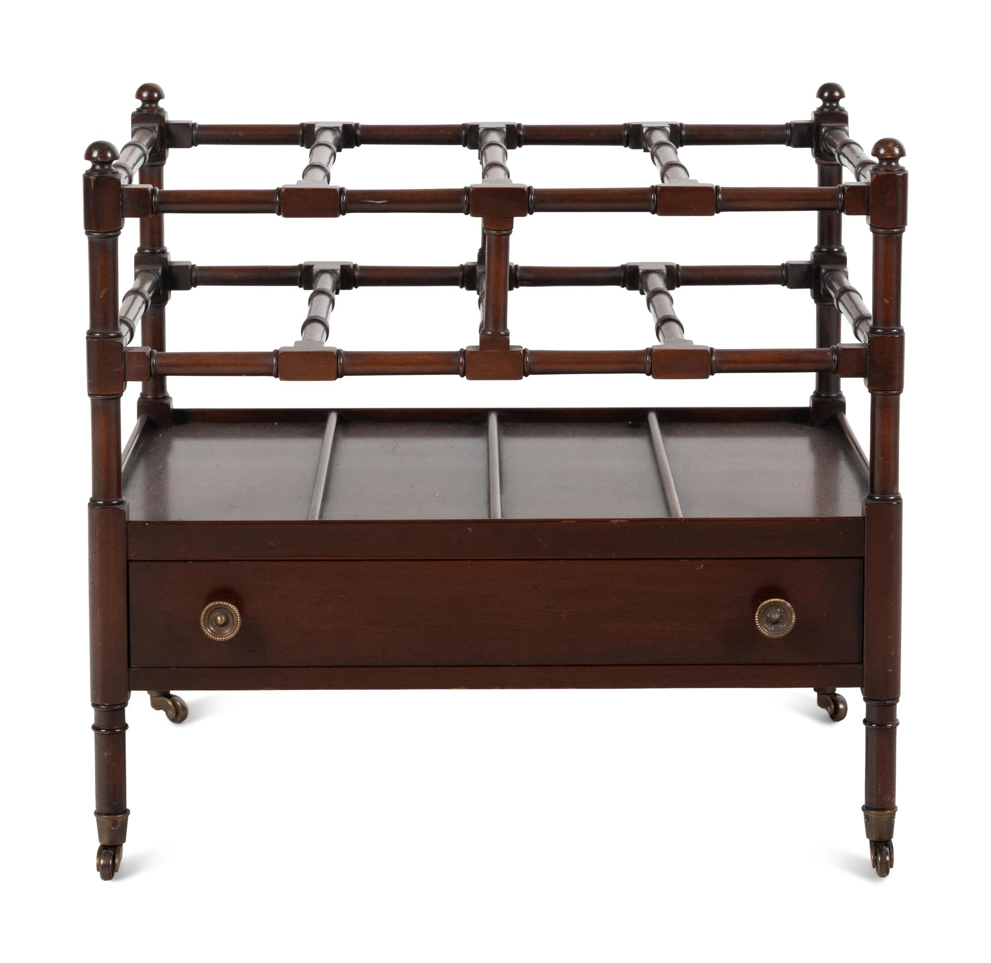 A Regency Style Mahogany Canterbury