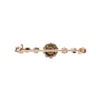 ANTIQUE, CULTURED PEARL AND DIAMOND BROOCH