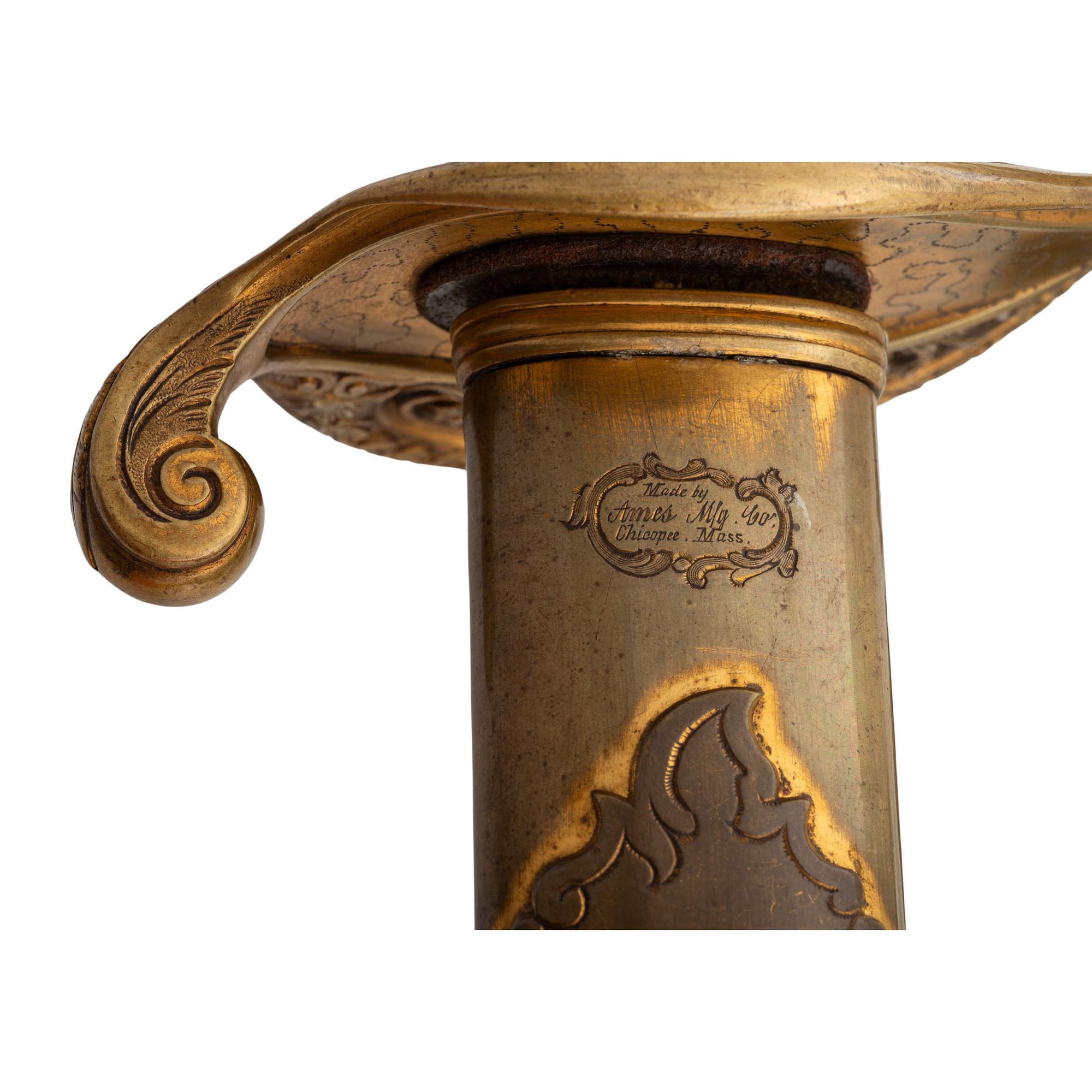 Two Ames Presentation Swords to Lt. Henry Ward (Capt.) 57th Mass Infantry WIA at Antietam, Spotsylvania & Petersburg, POW Petersburg & Post-War General
