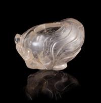 A Rock Crystal Brushwasher Length 2 1/4 inches.
