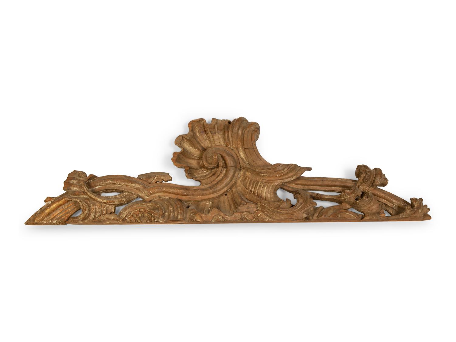 A Collection of Three Carved Wood Architectural Fragments
