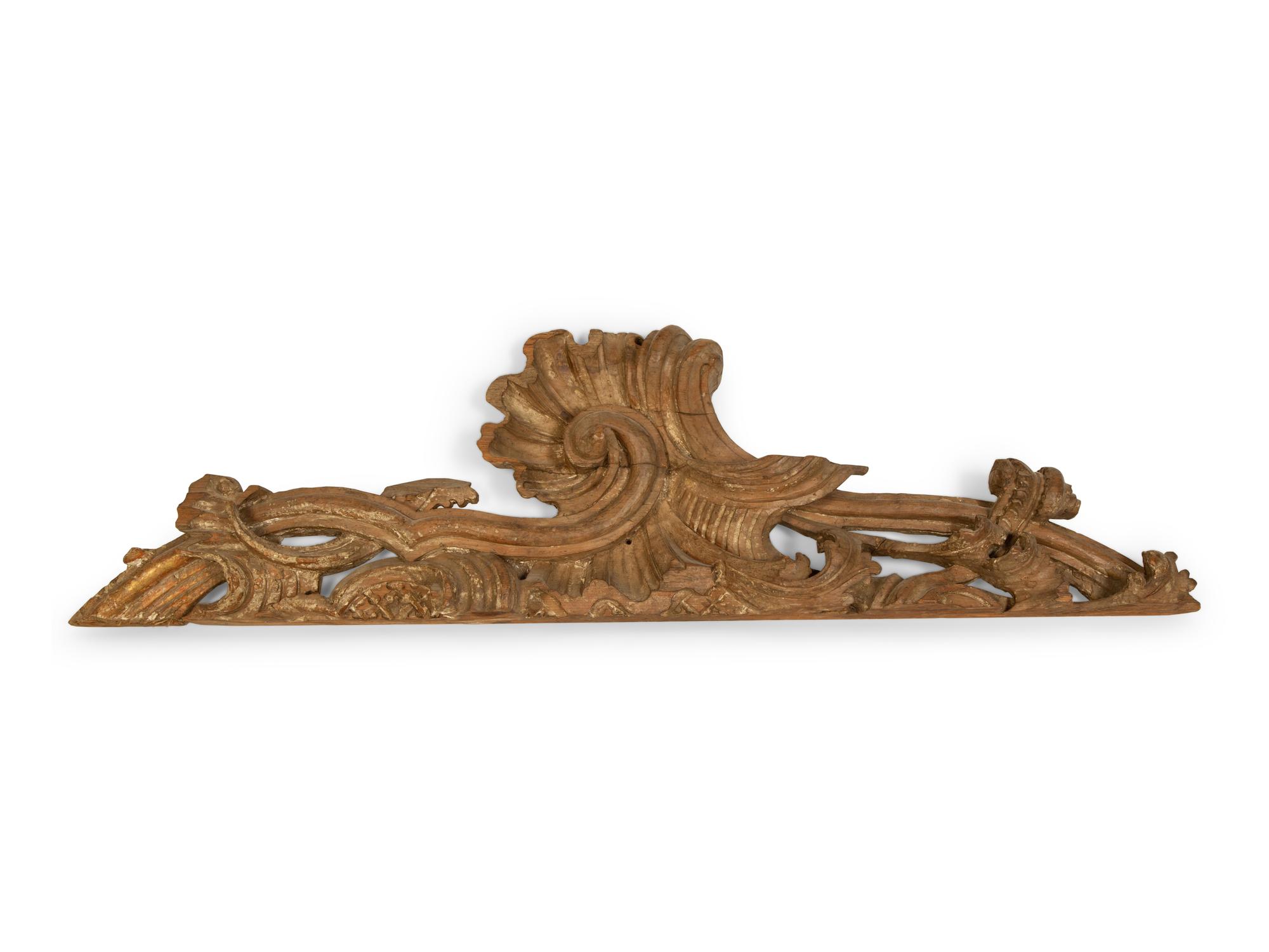 A Collection of Three Carved Wood Architectural Fragments