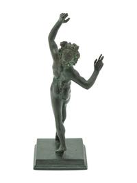 A Grand Tour Bronze Figure of the Faun of Pompeii