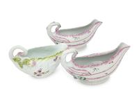 A Pair of French Porcelain Sauce Boats