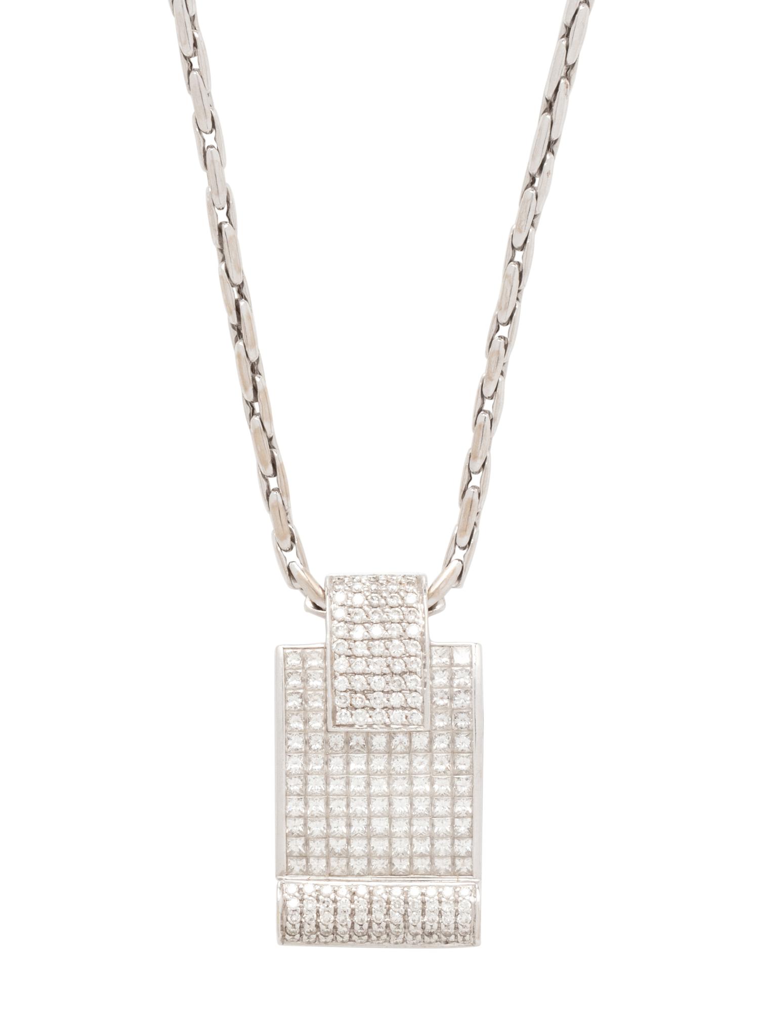 WHITE GOLD AND DIAMOND PENDANT/NECKLACE