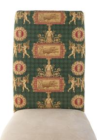 A Set of Eight Louis XIII Style Upholstered Dining Chairs