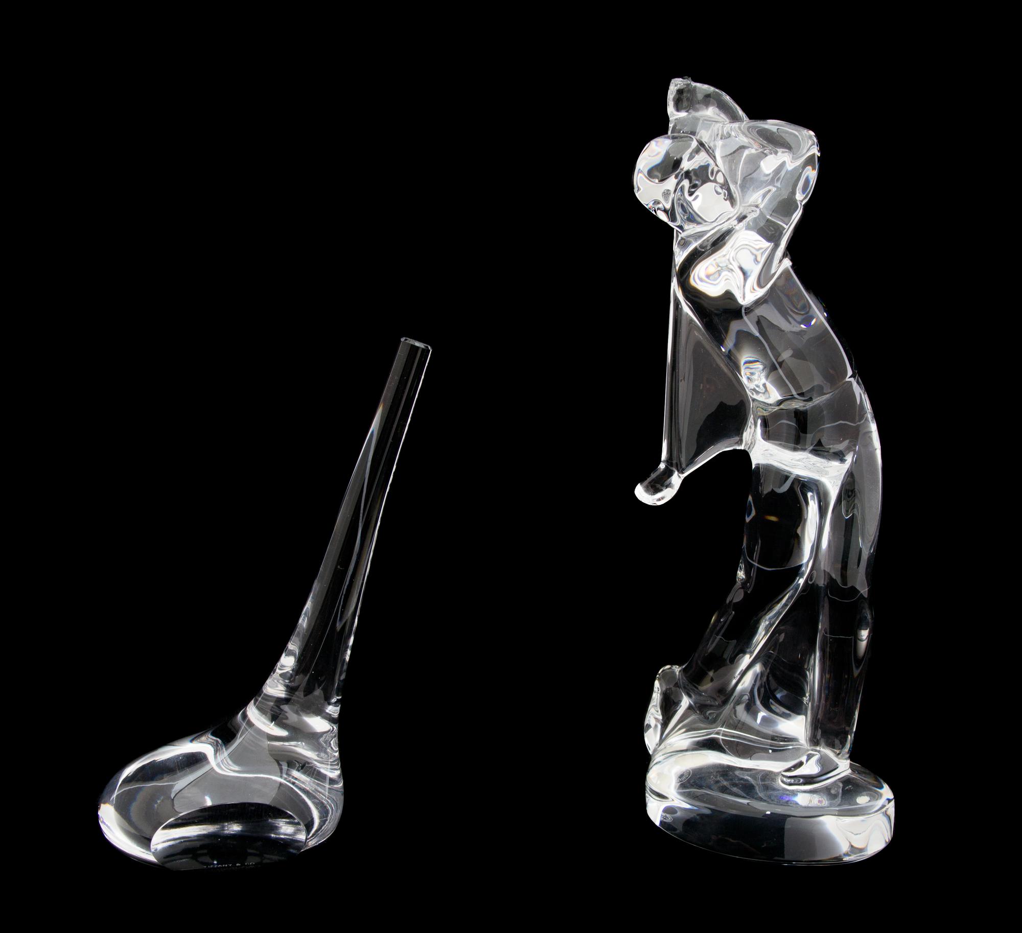 Two Crystal Golf Motif Articles Height of taller 9 1/2 inches. — 20TH CENTURY