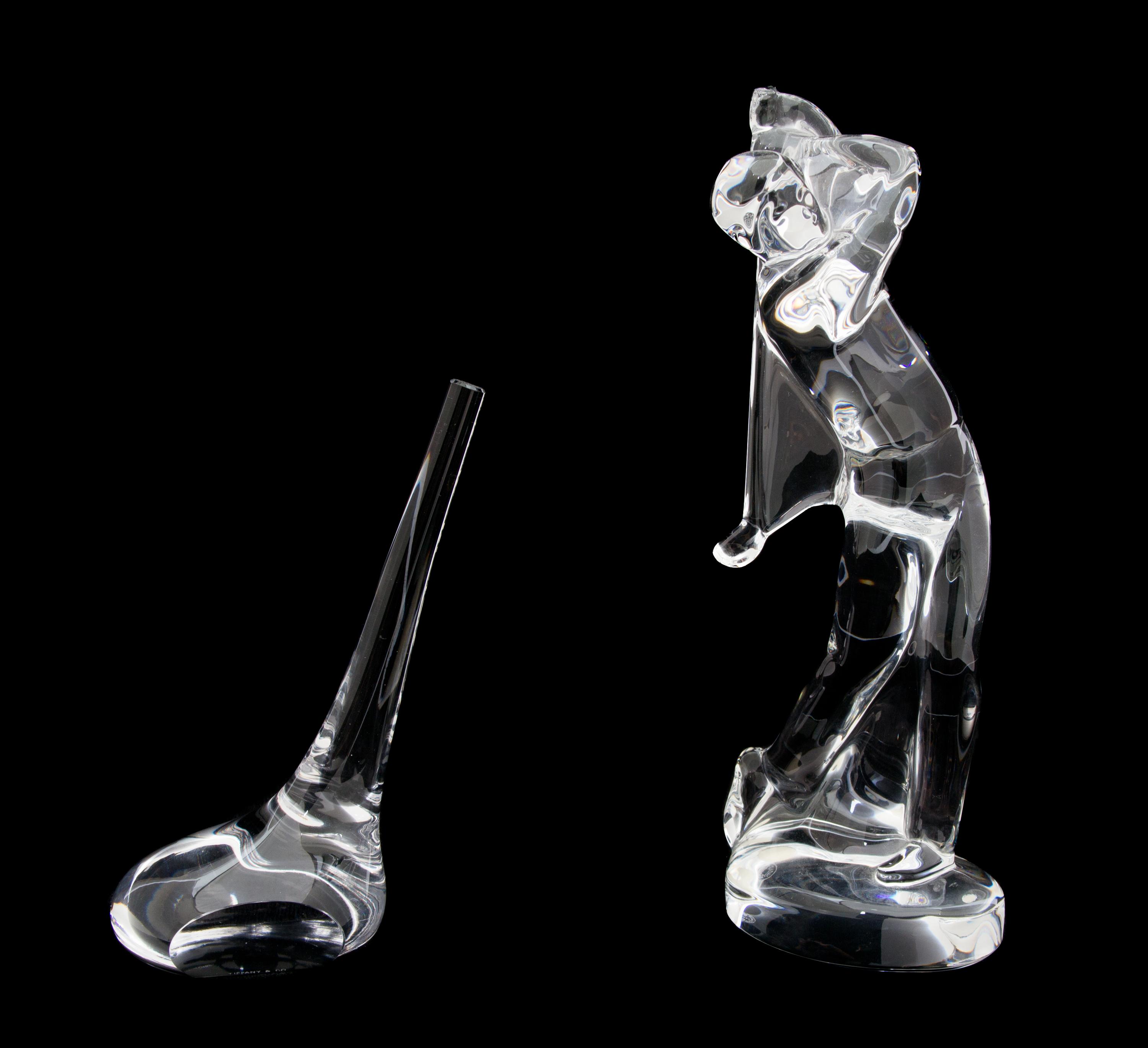 Two Crystal Golf Motif Articles Height of taller 9 1/2 inches. — 20TH CENTURY