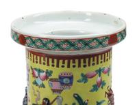 A Near Pair of Chinese Yellow-Ground Porcelain Vases