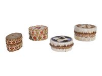 Northeastern or Great Lakes Quilled Birchbark Boxes