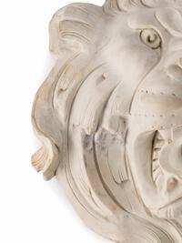 A Continental Marble Lion Mask