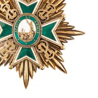A Silver-Gilt and Enamel Knight's Badge of the Military and Hospitaller Order of St. Lazarus of Jerusalem