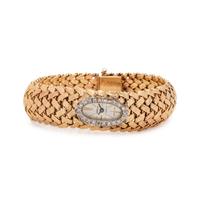 14K YELLOW GOLD AND DIAMOND WRISTWATCH