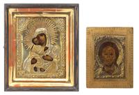 Two Russian Painted Icons