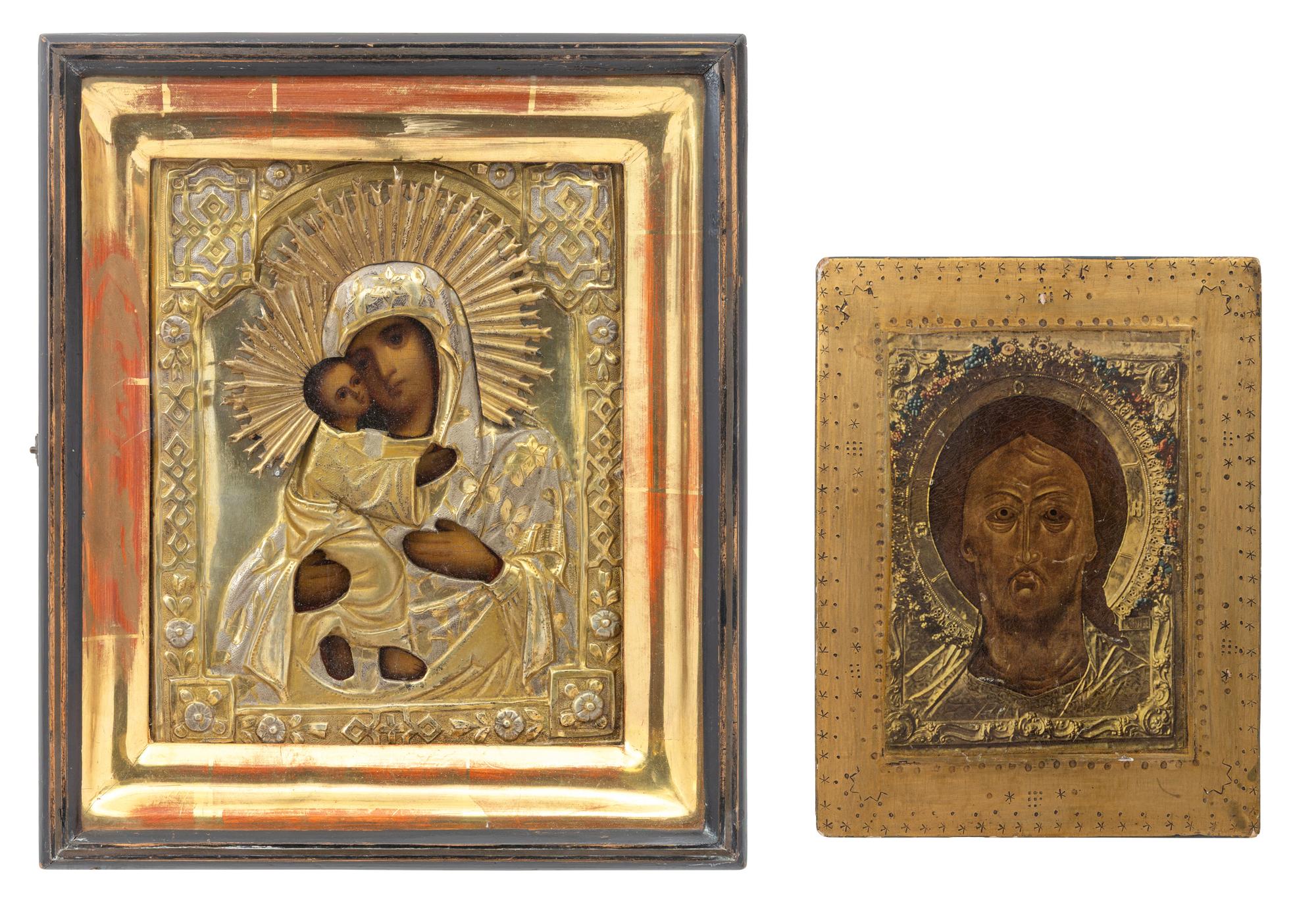 Two Russian Painted Icons
