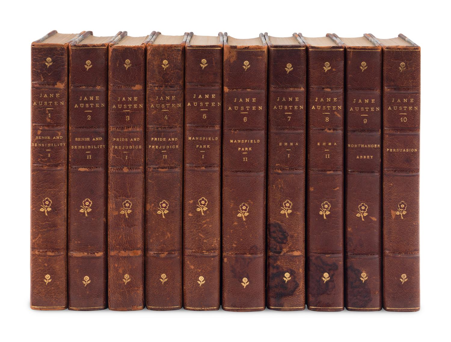 [BINDINGS]. AUSTEN, Jane (1775-1817). Works . R. Brimley Johnson, editor. London: J.M. Dent, 1901.
