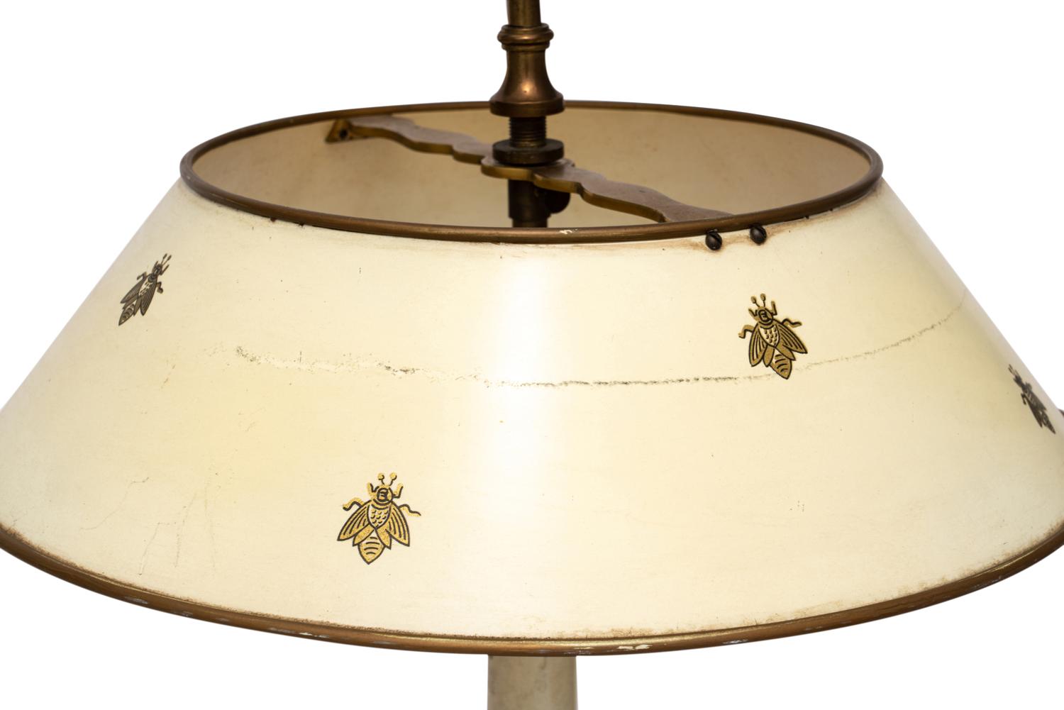 A Pair of Empire Style Gilt Bronze Candlesticks Mounted as Lamps