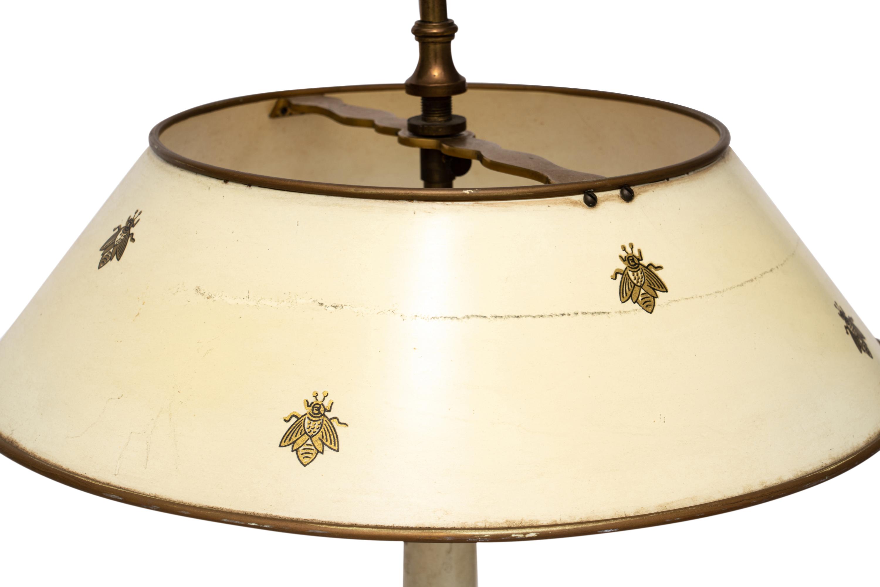 A Pair of Empire Style Gilt Bronze Candlesticks Mounted as Lamps