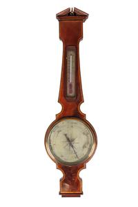 An English Mahogany Wheel Barometer