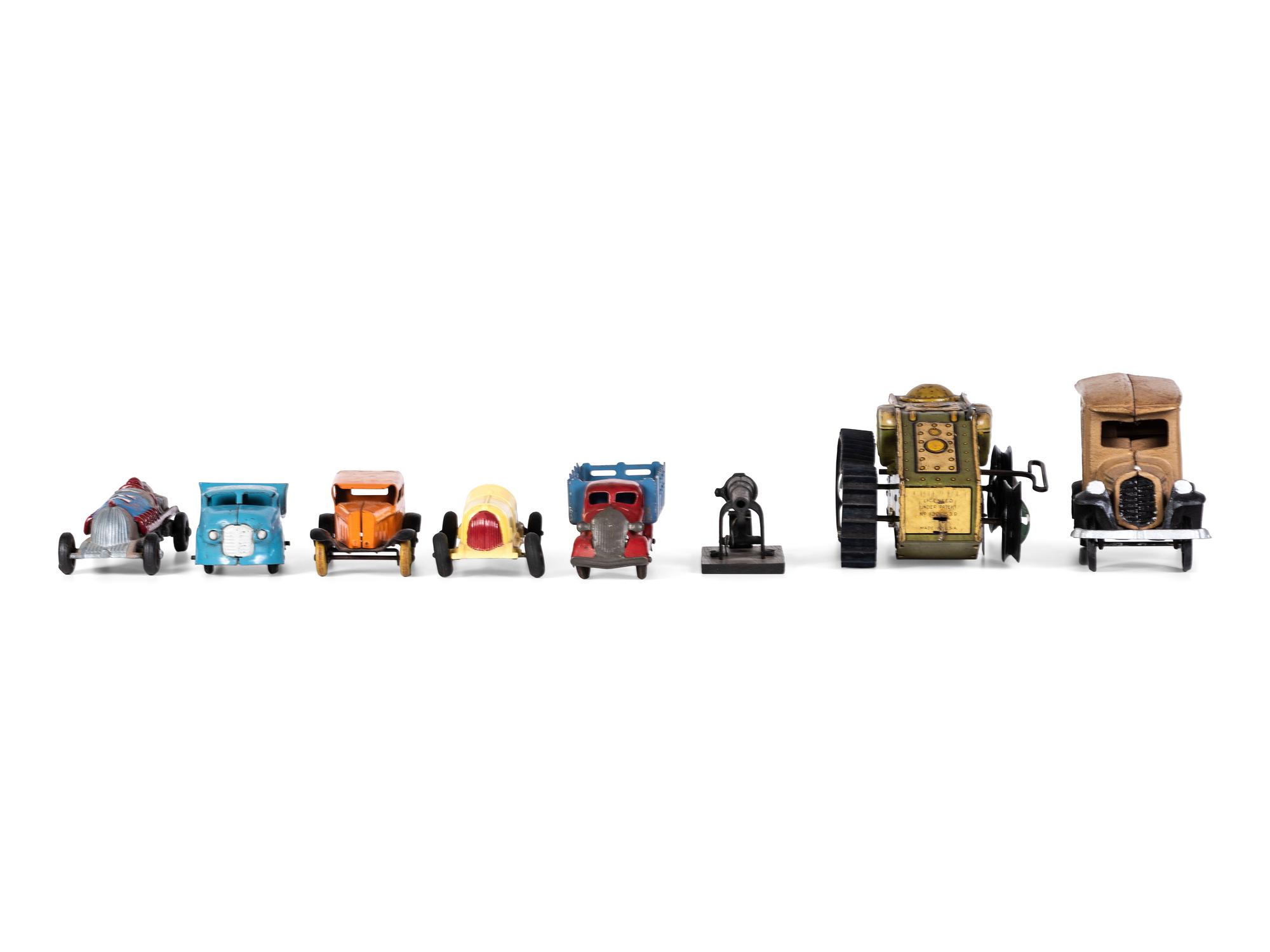 Eight Toy Automobiles