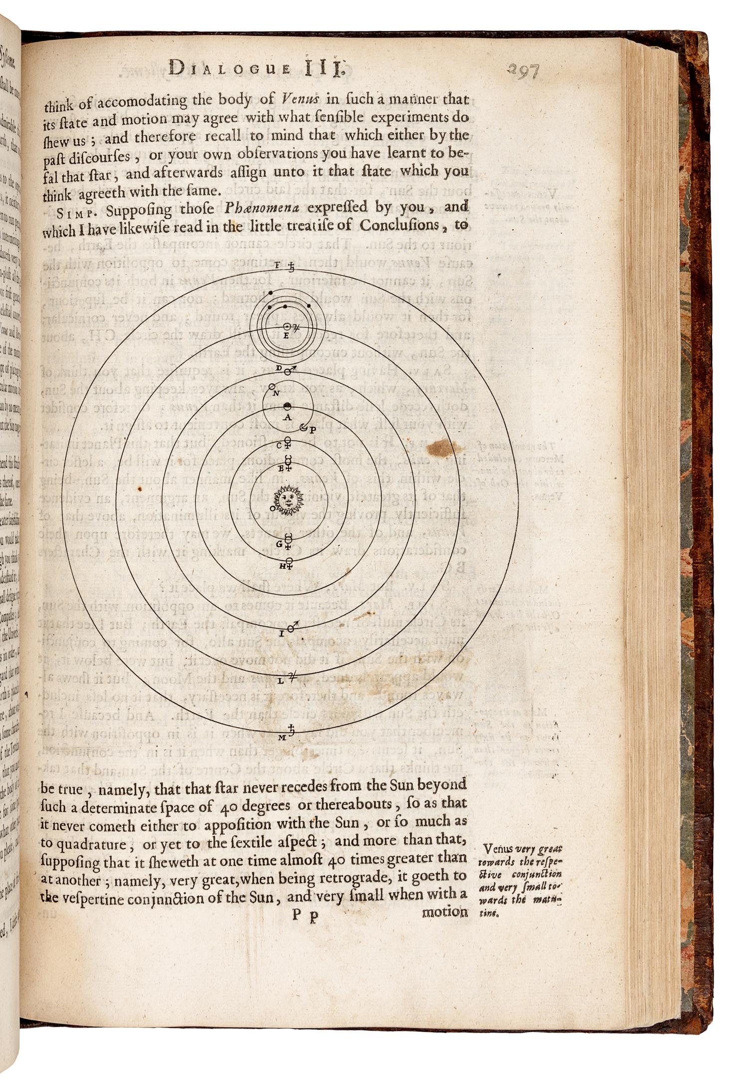 GALILEI, Galileo (1564-1642) and Thomas SALUSBURY (c.1625-c.1665, editor and translator). Mathematical Collections and Translations ... The Systeme of the World: in four dialogues. London: Printed by William Leybourn, 1661.