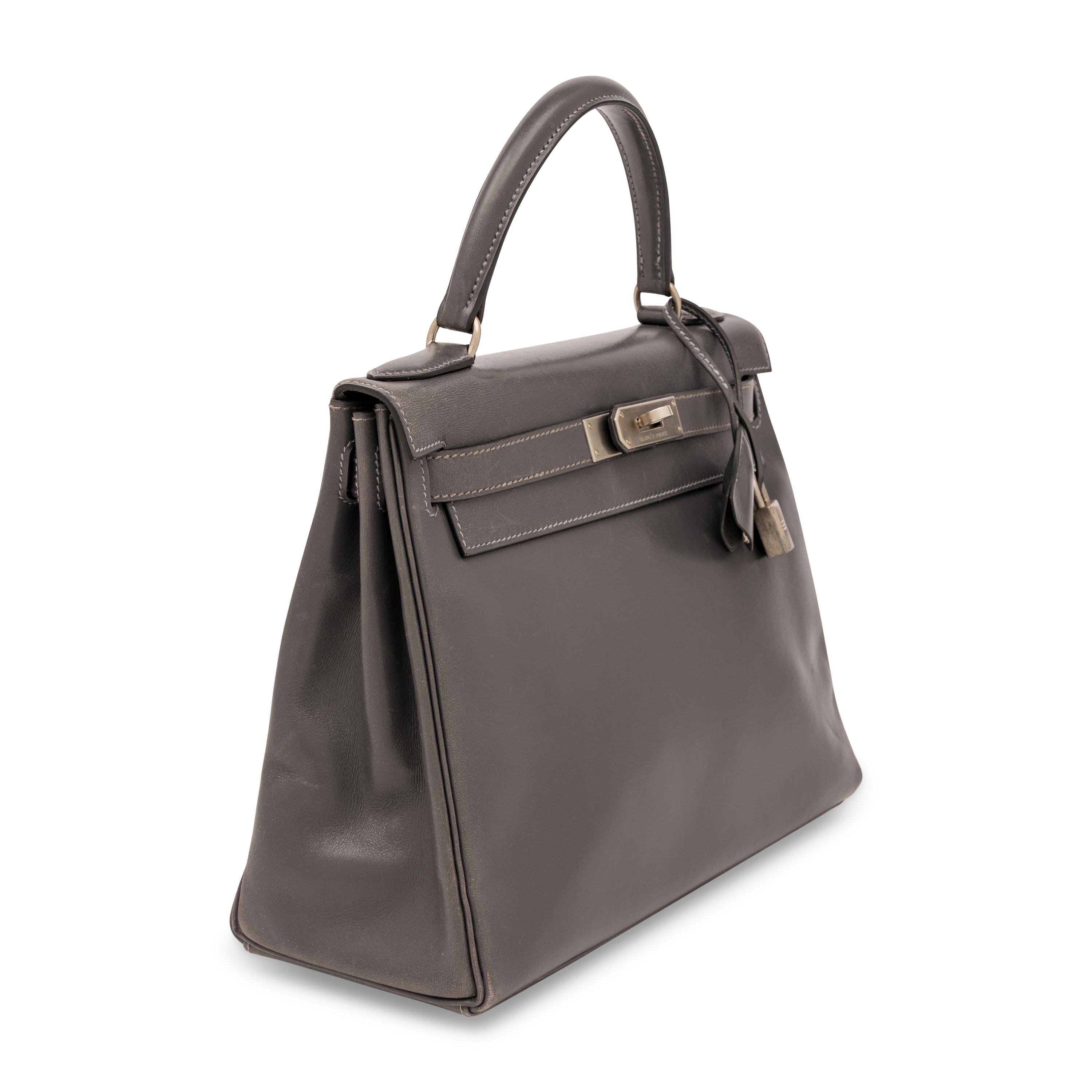 Hermès, Kelly 28 in Ardoise Box