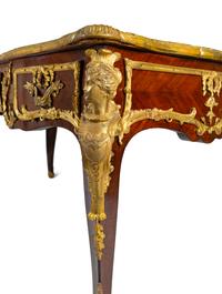 A Louis XV Style Gilt Bronze Mounted Kingwood Bureau Plat
