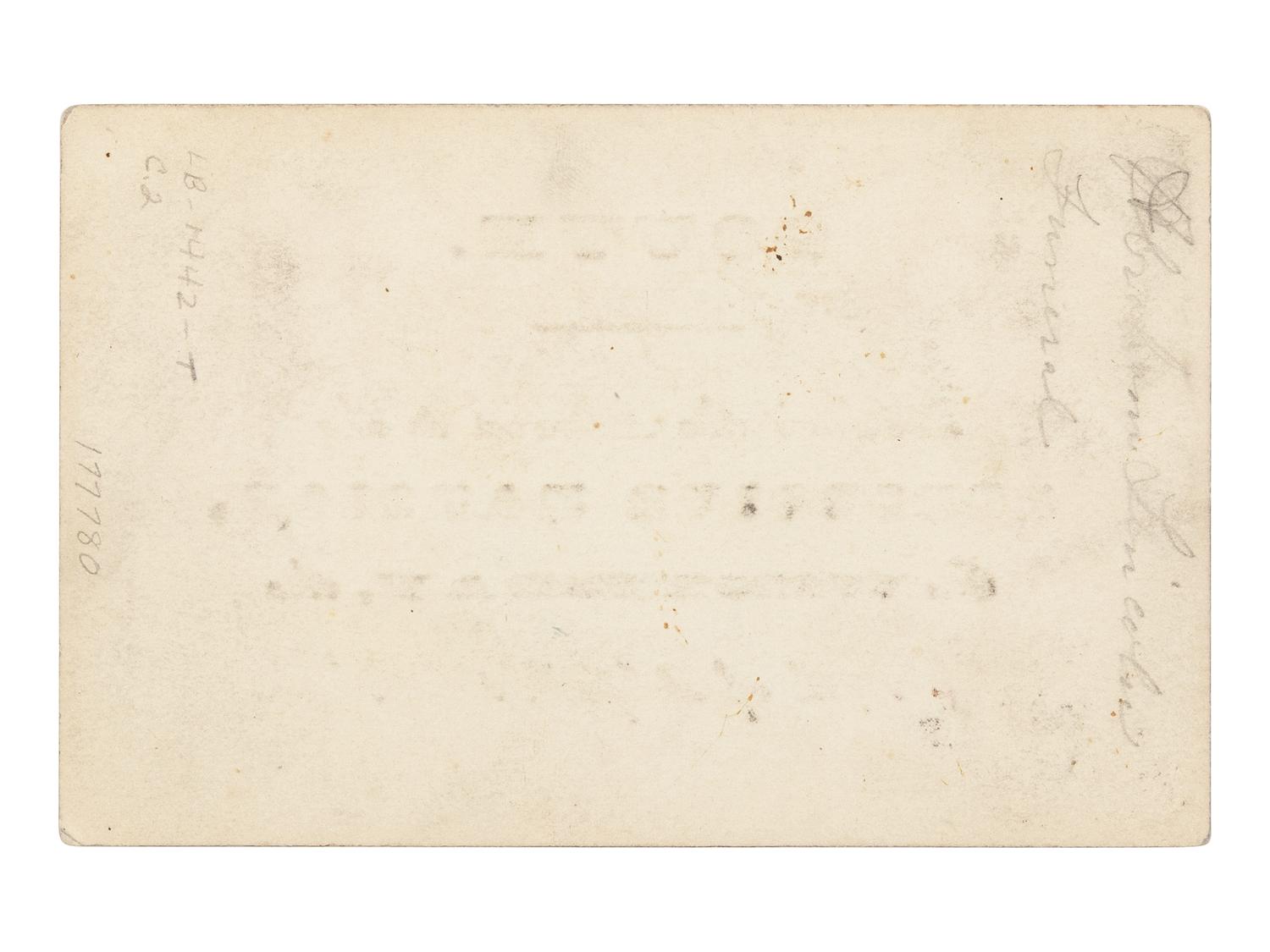 [LINCOLN'S FUNERAL]. A printed admission ticket for Lincoln's funeral. Washington, D.C., Executive Mansion, 19 April 1865.