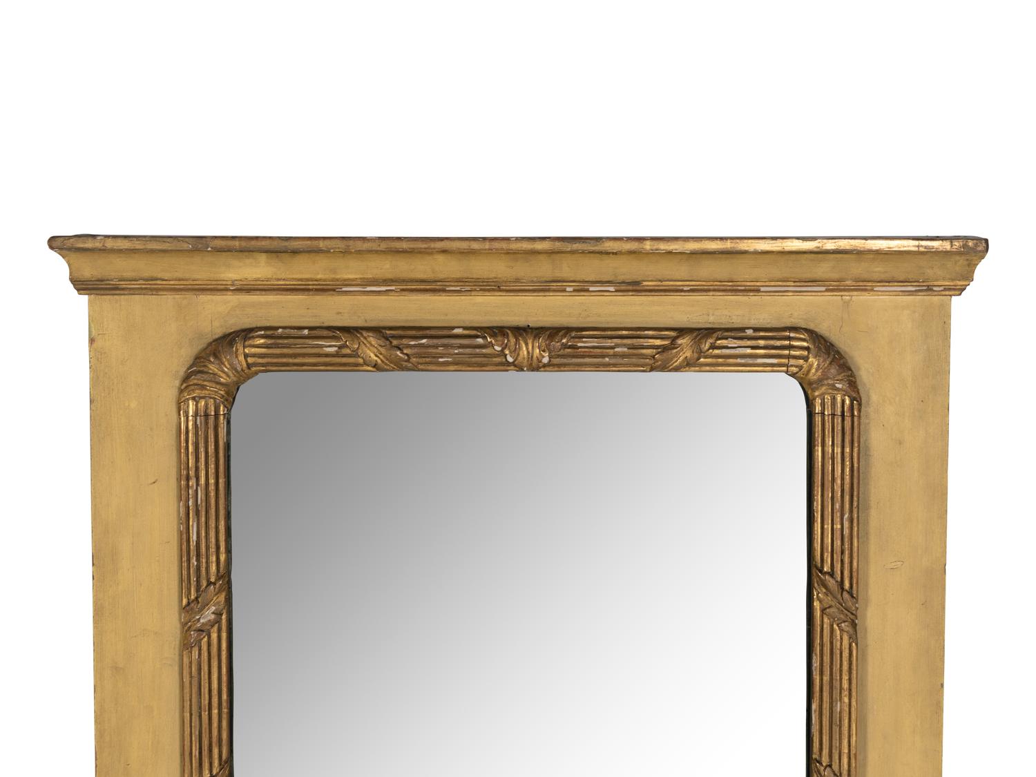 [DONATION RECEIPT REQUIRED] A French Painted and Parcel Gilt Mirror and a Similar Wall Plaque