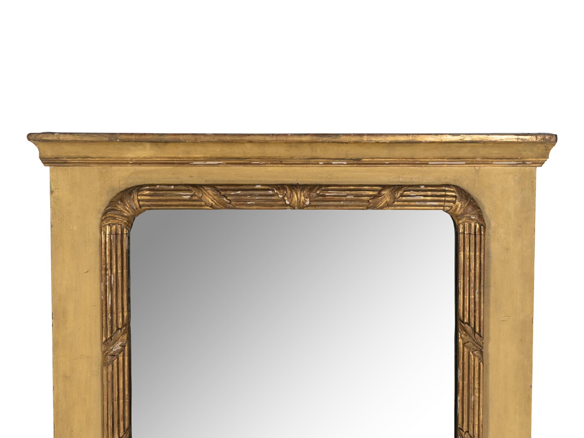 [DONATION RECEIPT REQUIRED] A French Painted and Parcel Gilt Mirror and a Similar Wall Plaque