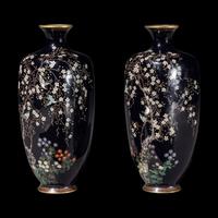 A Pair of Japanese Cloisonn é Vases