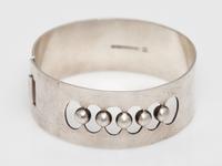 A Modernist Silver Bangle, Kaunis Koru, Circa 1966, 27.10 dwts.