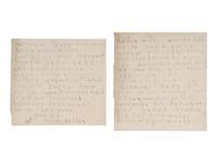KELLER, Helen Adams (1880-1968). Autograph letter signed ("helen keller") to Cousin George. N.p., n.d. [ca June 1887-1889].