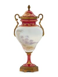 A Gilt Metal Mounted Sèvres Style Porcelain Urn