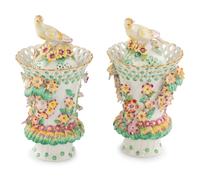 A Pair of Samson Porcelain Urns