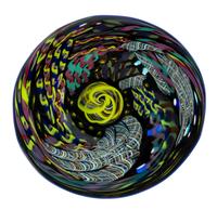 Rollin Karg, (American, 20th/21st century), a glass charger, 2003